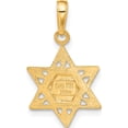 thumbnail image 4 of 14K Yellow Gold Star Of David With Tablets In Center Pendant (23 X 15) Made Peru c4461, 4 of 6