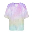 thumbnail image 5 of Jjayotai Summer Tops for Women, V Neck Blouses, Short Sleeve Dressy Shirts, Casual Tunic Top, Womens Graphic T Shirts, Women's T-Shirts Multicolor^8 L, 5 of 5