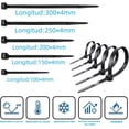 thumbnail image 2 of Cinchos de Plastico, Bridas de Plástico para Electricidad, Cintillos para Cables Nylon Autobloqueantes Resistente para Hogar, Oficina, Exterior, Taller (Negro), 2 of 4