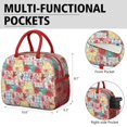 thumbnail image 6 of Womens Pioneer Flower Floral Print Pattern Lunch Box for Work,Insulated Lunch Bag for Women,Loncheras Para Mujer,Leakproof Adult Lunch Bag for Work,Beach,Travel,Picnic,Camping, 6 of 7