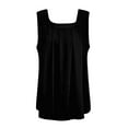 thumbnail image 5 of MESSUEN Sleeveless Tank Tops Loose Tank Tops Square Neckline Raglan Square Collar Tank Vintage Print Graphic Tee Ruched Flowy Shirt Womens Tops Dressy Casual Women Basic Tops Black L, 5 of 5