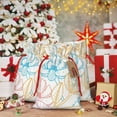 thumbnail image 7 of ZICANCN Christmas Gift Bags, Rose Beautiful Seamless Floral Reusable Fabric Drawstring Storage Bags with Drawstring, Medium Size, 7 of 7