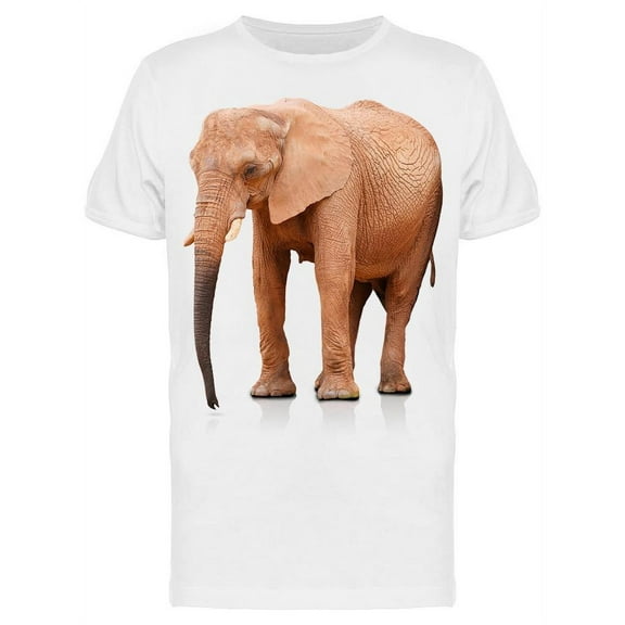 One Elephant Over White T-Shirt Men -Image by Shutterstock, Male 3X-Large