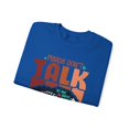 thumbnail image 4 of Glamour Queen Unisex Heavy Blend™ "Crewneck Sweatshirt Please Don't Talk" Logo, Royal, 4 of 4
