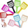 thumbnail image 1 of Pala para arena para gatos, 8 piezas, pala para arena para gatos, pala de plástico para arena para gatos con mango largo, herramienta de limpieza para mascotas JM, 1 of 5