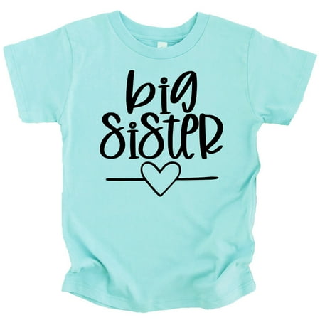 

Olive Loves Apple Big Sister Heart Sibling Reveal T-Shirt for Baby and Toddler Girls Sibling Outfits Chill Shirt 12 Months
