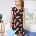 thumbnail image 4 of Fotbe Popcorn Vestido de Dormir para Niñas de 3 a 10 Años, Mangas Cortas, Estilo Princesa, Pijama Camisón con Mangas Voladas-Small, 4 of 6