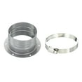 thumbnail image 1 of Unique Bargains 3 Inch Duct Connector Flange Metal Straight Pipe Exhaust Hose Flange with Clamp, 1 of 5
