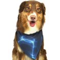 thumbnail image 6 of Naloa Blue Lightning Dog Bandanas 1PC Washable Triangle Dog Scarfs Premium Durable Fabric, for Small Medium Large Dogs and Cats, 6 of 6