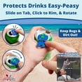 thumbnail image 3 of The Zfit 6-36 Pack Complete Cover Easy Tab Opener New and Improved Beverage Barricade Colorful Drink Can Protector Cap for Soda, Beer, Coke Shields From Bugs, Bees, Dust at the Party, BBQ, Beach, 3 of 8