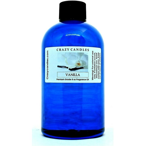 Crazy Candles 8oz Vanilla Bottle 8 Fl Oz Each (237ml) Premium Grade Scented Fragrance Oil