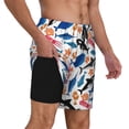 thumbnail image 2 of Kdxio Cute Sea Animals Print Men's Swim Trunks with Compression Liner 7 Inch Inseam Quick Dry Swim Shorts, 2 of 7