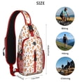 thumbnail image 5 of Sling Backpack,White Christmas Gingerbread Man Pattern Crossbody Bag with Water Bottle Holder,Waterproof Sling Bag for Men/Women with Chest Phone Holder for Hiking,Travel, 5 of 6