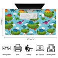 thumbnail image 5 of Long Mouse Pads for Desk,Sky Blue Floating Island Dinosaurs Desk Mats on Top Of Desks, Desk Mouse Pad Extra Large with 3mm Non-Slip Base and Stitched Edge for Gaming,Work,Home 47.3"x23.6", 5 of 5
