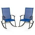 thumbnail image 1 of Gymax Ensemble de 2 Chaises Berçantes d'Extérieur pour Patio avec Tissu Respirant, 1 of 9