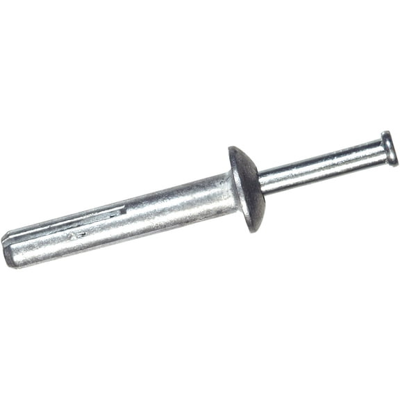 100-pack Hillman Hammer Drive Anchor - Concrete, Permanent Installation - 100 Pack, 1/4 x 1-1/2 In — Heavy-Duty Construction, Professional Use
