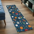 thumbnail image 3 of Navy Blue Sports 2'x6' Runner Rugs for Hallway Kitchen Bedside Non Slip Washable, Football Basketball Rugby Baseball Entryway Rug Runners with Rubber Backing, Long Carpet Runner for Laundry Room, 3 of 8