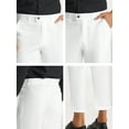 thumbnail image 6 of INSPIRE CHIC Men's Formal Flat Front Skinny Office Prom Cropped Dress Pants 32 White, 6 of 6