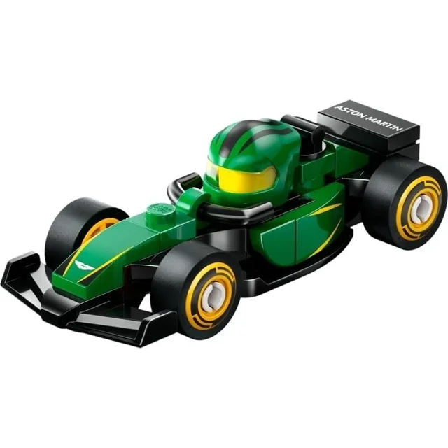 LEGO Voitures de Course F1 de Collection - Voiture de Course Aston Martin F1 Team avec Casque de Pilote et Roues Mobiles - Formule 1-71049