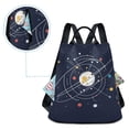 thumbnail image 5 of FORMRS Women's Travel Backpack Purse Anti-Theft Hidden Pockets Casual Shoulder Bag, White Planet, 5 of 7