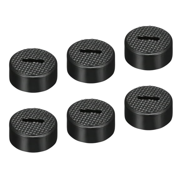 Uxcell Carbon Brush Holder Cap Motor Electric Brush Plastic Cover Thread Black 19mm OD 15 ID 8mm Height, Pack of 6
