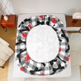 thumbnail image 5 of Feelyou Black Princess Bow Twin Sheet Sets, Square Buffalo Plaid Bedding, 3pcs, 5 of 7
