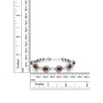 thumbnail image 2 of Gem Stone King 925 Sterling Silver Red Garnet Tennis Bracelet for Women (7.14 Cttw, Oval 7X5MM, 7 inch with 1 inch Extender), 2 of 4