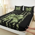 thumbnail image 3 of Homewish Camouflage Bow 4-Piece Full Size Sheets for Teens Boys Girls,USA Flag Bed Sheets,Black Green Lightweight Sheet Sets,Breathable Home Decor, 3 of 7