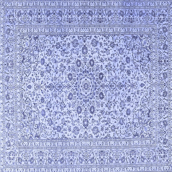 Ahgly Company Indoor Square Persian Blue Traditional Area Rugs, 8' Square