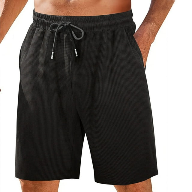 pstuiky Abreviatura para hombres, Pantalones de playa holgados y rectos de talla mediana para hombre, pantalones deportivos casuales de cinco puntos Pantalones cortos para correr para hombre