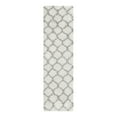 thumbnail image 3 of Unique Loom Trellis Shag Collection Area Rug - Ruby (2' 7" x 10' Runner Ivory/Gray), 3 of 11