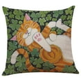thumbnail image 2 of Xihbxyly Bonita Funda de Almohada para Sofá Cama, de Lino, con Diseño Cuadrado, Ideal para El Hogar, Cafeterías, Bibliotecas y Decoración de Fiestas. Suave y Duradera, Tamaño 43 X 43 Cm, 1 Unidad., 2 of 2