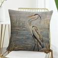 thumbnail image 7 of Pillowcase Heron Standing in The Marshlands Pillowcase Farm Decorations Pillow Case Vintage Blue Heron Oil Painting Decorative Throw Pillows 20"x20" Home Sofa Decor Pillowcase, 7 of 7