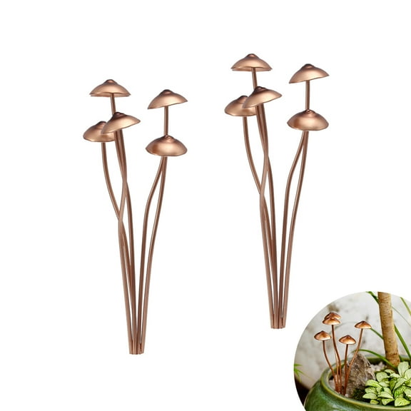 Metal Mushroom Garden Statue Stake Flower Pot Decoration Outdoor Statue Mushroom Ground Decoration For Garden Patio Lawn