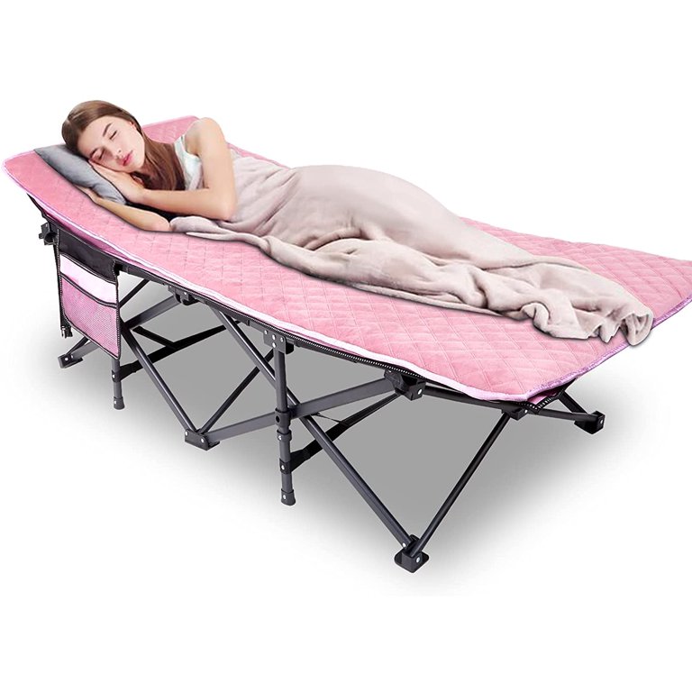 REDCAMP Folding Kids Cot With Removable Sleeping Bag,