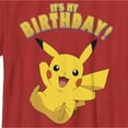thumbnail image 2 of Boy's Pokemon Pikachu It's My Birthday Graphic Tee Red Large, 2 of 4