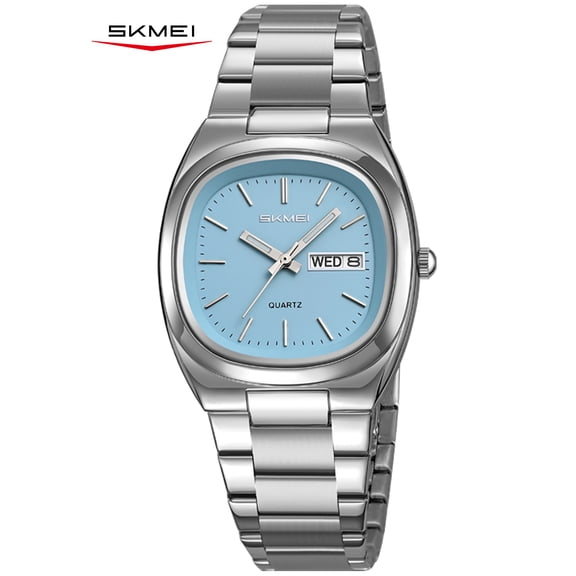 SKMEI Womens Watch Stainless Steel Waterproof Quartz Analog Watches for Women Casual Fashion Wristwatch
