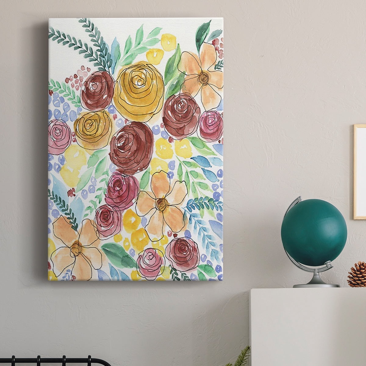 Flower Carousel II Premium Gallery Wrapped Canvas - Ready to Hang