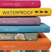 Bench Cushion Pads for Indoor/Outdoor Furniture/Window Seat Chair Sofa Couch Swing Garden 70D High-Resilience Upholstery Thickened Foam 3 Inch Thickness 2 Ties with Beige Non-slip Bottom