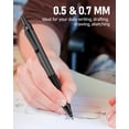 thumbnail image 5 of Four Candies 2PCS Metal Mechanical Pencils Set , 0.5mm & 0.7 mm Pencil with 6 Tubes (360PCS) HB Lead Refills, 3 Erasers,9 Eraser Refills, Black, 5 of 6
