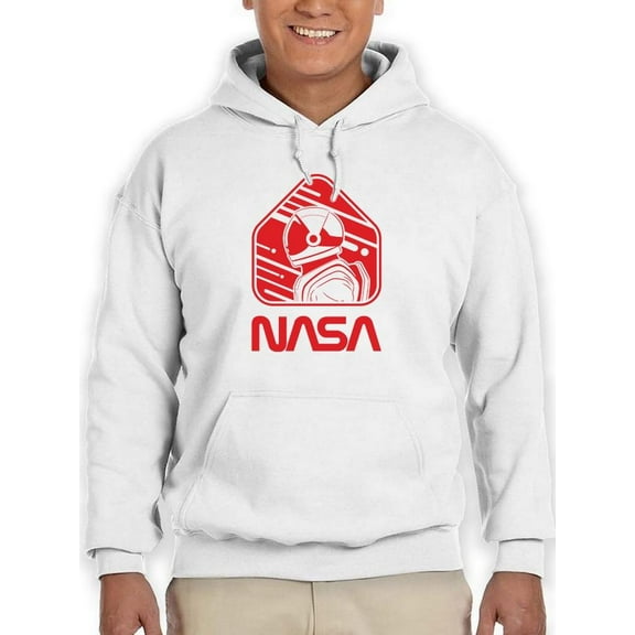 NASA Nasa Astronaut Red Sign Hoodie Men -NASA Designs, Male 4X-Large