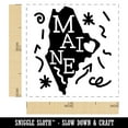 thumbnail image 2 of Maine State with Text Swirls Self-Inking Rubber Stamp Ink Stamper - Red Ink - Small 1 Inch, 2 of 7