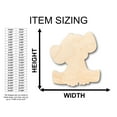 thumbnail image 2 of Unfinished Wood Baby Elephant Shape - Craft - up to 46" DIY 20" / 1", 2 of 3