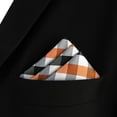 thumbnail image 2 of Mens Pocket Square Checkered Multi-color Large Size Wedding, 2 of 3