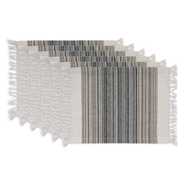Set de Individuales DII Everyday 33x51 cm con Flecos Negro