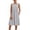 Gray, variant on Women's Casual Sleeveless Empire Waist Midi Dress, Round Neck with Side Pockets, Women's Blue, Sizes S-5XL