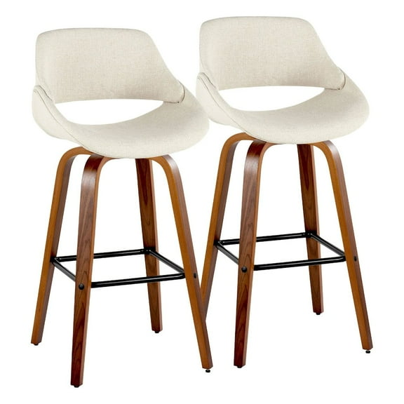LumiSource Fabrico 30" Fixed-Height Barstool - Set of 2