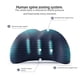 thumbnail image 4 of Almohada cervical de espuma viscoelástica para coche | Almohada de viaje para coche, avión y hogar | Cojín de apoyo lumbar y para la espalda | Tejido de terciopelo transpirable | Azul, naranja, azul, 4 of 6