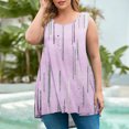 thumbnail image 2 of Débardeurs Grande Taille pour Femmes, Nouveaux Débardeurs Tendance Sans Manches, Col Rond Chemises Fluides Été 2025 Blouse Imprimée Décontractée Débardeurs pour Femmes Violet 5TG, 2 of 5