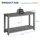 thumbnail image 2 of QinaQin Mesa consola para patio de 48 pulgadas con 2 repisas, mesa de madera para exterior con acabado resistente al clima, ideal como buffet o almacenaje para porche y jardín, 2 of 8